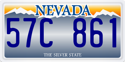 NV license plate 57C861