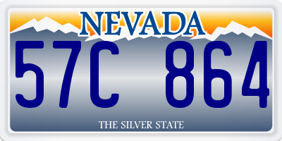 NV license plate 57C864