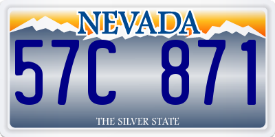 NV license plate 57C871
