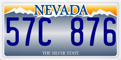 NV license plate 57C876