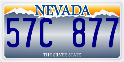 NV license plate 57C877