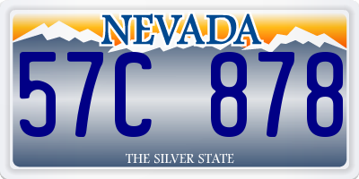 NV license plate 57C878