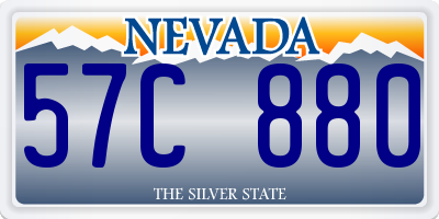 NV license plate 57C880