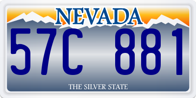 NV license plate 57C881