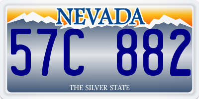 NV license plate 57C882