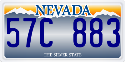 NV license plate 57C883