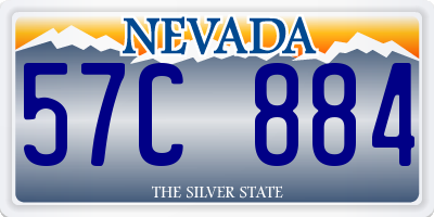 NV license plate 57C884