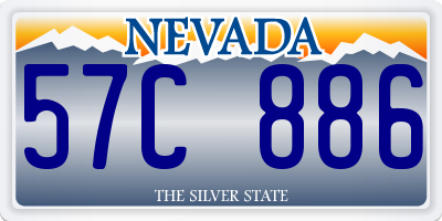 NV license plate 57C886