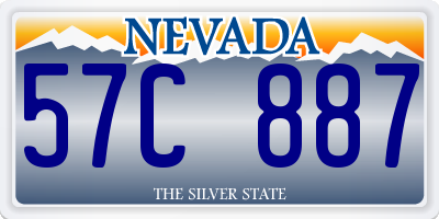 NV license plate 57C887