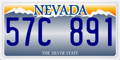 NV license plate 57C891