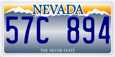 NV license plate 57C894