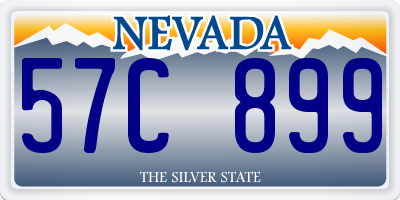 NV license plate 57C899