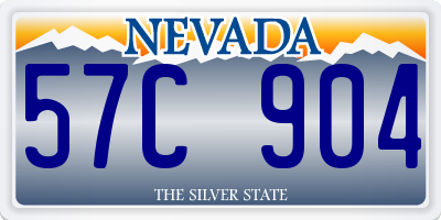 NV license plate 57C904