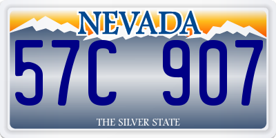 NV license plate 57C907