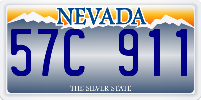 NV license plate 57C911