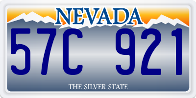 NV license plate 57C921