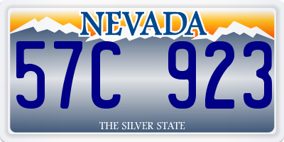 NV license plate 57C923
