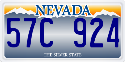 NV license plate 57C924