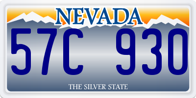 NV license plate 57C930