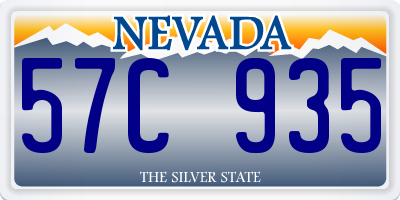 NV license plate 57C935