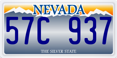 NV license plate 57C937
