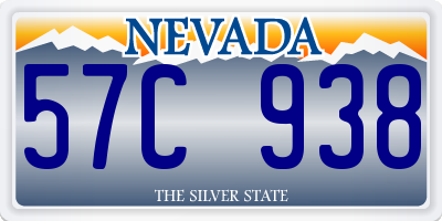NV license plate 57C938