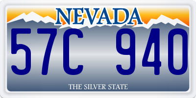 NV license plate 57C940