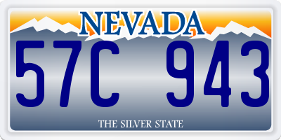 NV license plate 57C943