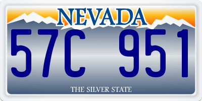 NV license plate 57C951