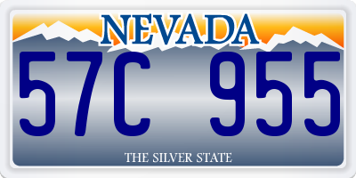 NV license plate 57C955
