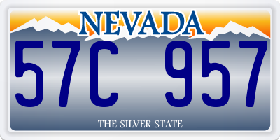 NV license plate 57C957