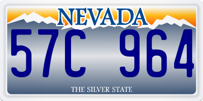 NV license plate 57C964