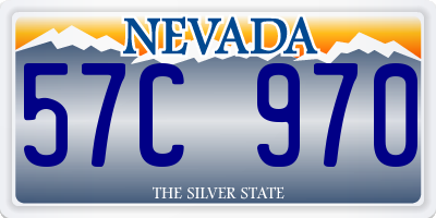 NV license plate 57C970