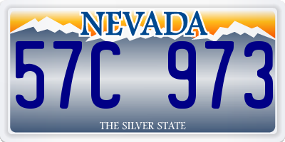 NV license plate 57C973