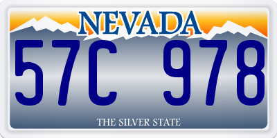 NV license plate 57C978
