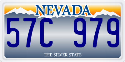 NV license plate 57C979