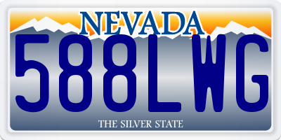 NV license plate 588LWG
