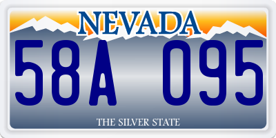 NV license plate 58A095