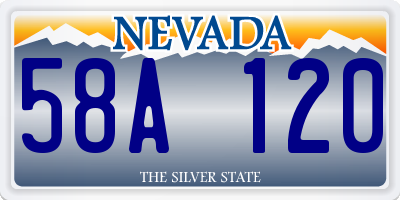NV license plate 58A120