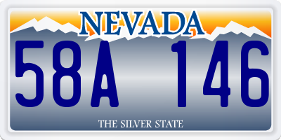 NV license plate 58A146