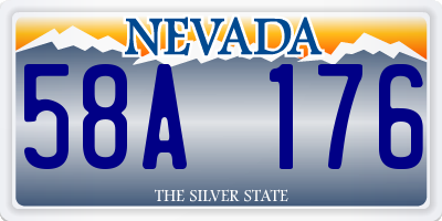 NV license plate 58A176