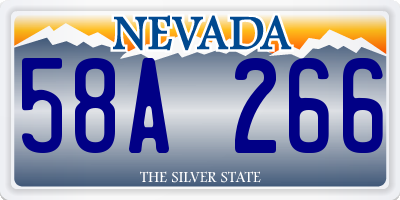 NV license plate 58A266