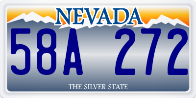 NV license plate 58A272