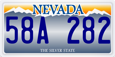 NV license plate 58A282