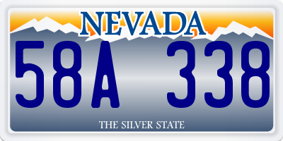 NV license plate 58A338