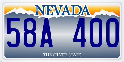 NV license plate 58A400