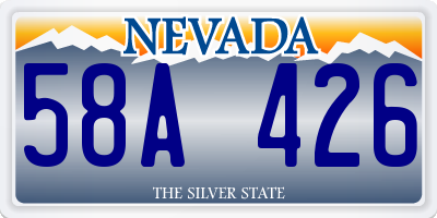 NV license plate 58A426