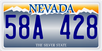 NV license plate 58A428