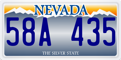 NV license plate 58A435