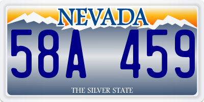 NV license plate 58A459